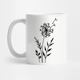 Minimalist dandelion Mug